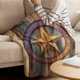 thumbnail image 4 of Throw Blanket for Couch Texas Stars Country Soft Fleece Flannel Blankets Cozy Lightweight Blanket for Home Sofa Living Room Vintage Wood Grain Bed Throws 40" x 50", 4 of 9