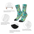 thumbnail image 3 of Kdxio Trucks And Excavators Print Children's Socks for Daily Wear and Sports Use Colorblock Mid-Calf Design Breathable Material, 3 of 5