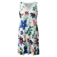 thumbnail image 4 of SMihono Robes Bohèmes d'Été Femmes Grande Taille Mode Femmes Décontracté Aguichant Col en V Uni Été Dentelle Sans Manches Robe Mini, 4 of 5