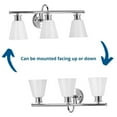 thumbnail image 3 of Progress Lighting Ashford 3-Light Brushed Nickel Opal Glass Farmhouse Bath Vanity Light, 3 of 5