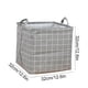 thumbnail image 3 of Bolsa De Tela Cesta de almacenamiento de lino y algodón gris, paquete de 1, organizador de ropa sucia para decoración de habitación infantil JASKFLY, 3 of 8