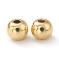 thumbnail image 2 of 200 pc Brass Beads with Rubber Inside Slider Beads Long-Lasting Plated Round Real 18K Gold Plated 4x3mm Hole: 1mm, 2 of 3