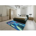 thumbnail image 4 of Ahgly Company Indoor Square Patterned Blue Whale Blue Area Rugs, 6' Square, 4 of 6