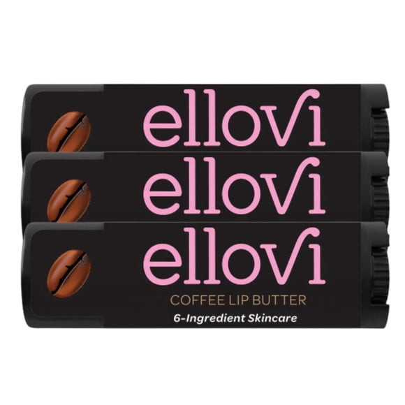 Bálsamo labial Ellovi Natural Lip Butter – Café – Lo suficientemente puro para comer – Hecho con solo 6 ingredientes veganos – Cuidado de labios hidratante natural y orgánico para hidratación durant