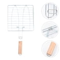 thumbnail image 3 of Barbecue BBQ Grill Basket Double Fish Grilling Basket, 3 of 8