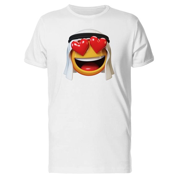 Cute Falling In Love Arab Icon T-Shirt Men -Image by Shutterstock, Male x-Large