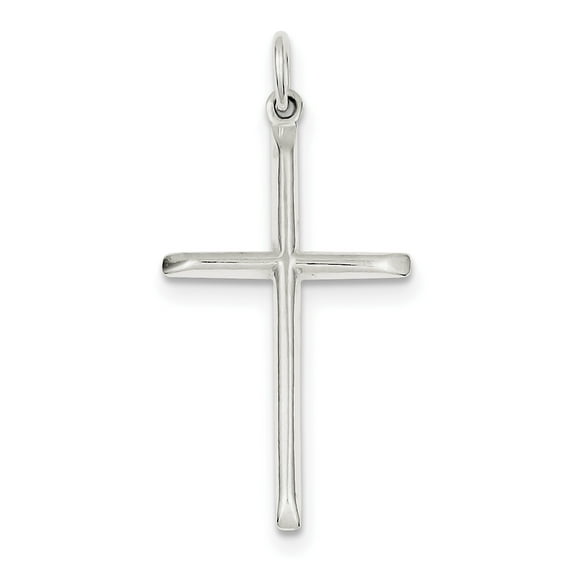 Sterling Silver Cross Pendant (40 X 22) Made In India qc2819