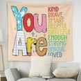 thumbnail image 2 of Positive Affirmations for Kids Tapestry Wall Hanging, Kids Affirmation Wall Decor, You Are Kind Brave Smart Inspirational Wall Blanket Decor for Kid Room Classroom Nursery Playroom, 2 of 5