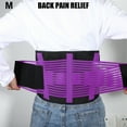 thumbnail image 7 of Unique Bargains Breathable Back Brace Lumbar Support Mesh Design Adjustable Straps Lower Back Brace Purple Size M, 7 of 7