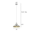 thumbnail image 3 of SAMUEL Industrial-style 1 Light Silver Painted Ceiling Mini Pendant 10" Wide, 3 of 3