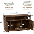 thumbnail image 6 of VEANERWOOD 47" Large Wood Cat Litter Box Enclosure, Hidden Cat House Washroom Furniture with Scratch Pad and Storage Shelf, 6 of 8