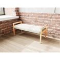 thumbnail image 4 of Pemberly Row Waiting Reception 2 Seat Bench Wood Frame in Brown, 4 of 5