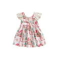 thumbnail image 2 of Seyurigaoka Kids Girls Dress Sequins Cartoon Patterns U-Neck Short Sleeve One-Piece, 2 of 7
