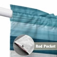 thumbnail image 4 of Swag Valance Curtains for Windows, Teal Blue Green Light Filtering Kitchen Curtains with Rod Pocket, Modern Ombre Minimalism Abstract Stripes Window Treatment Valances for Living Room, 36x45 - 2 PCS, 4 of 9