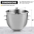 thumbnail image 3 of Vollum 80-Quart Commercial Stainless Steel Mixing Bowl for Hobart Mixer - Hobart Equivalent, 3 of 5