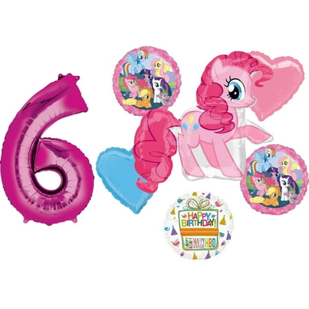 My Little Pony Pinkie Pie 6th Birthday Party Supplies and Balloon Decorations