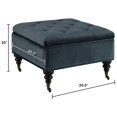 thumbnail image 5 of Serta at Home Abbot Square Tufted Storage Ottoman in Cobalt Blue, 5 of 5