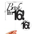 thumbnail image 2 of Cake Topper Varpotle Brush I'm 16 Black Glitter para cumpleaños número 16, 2 of 7