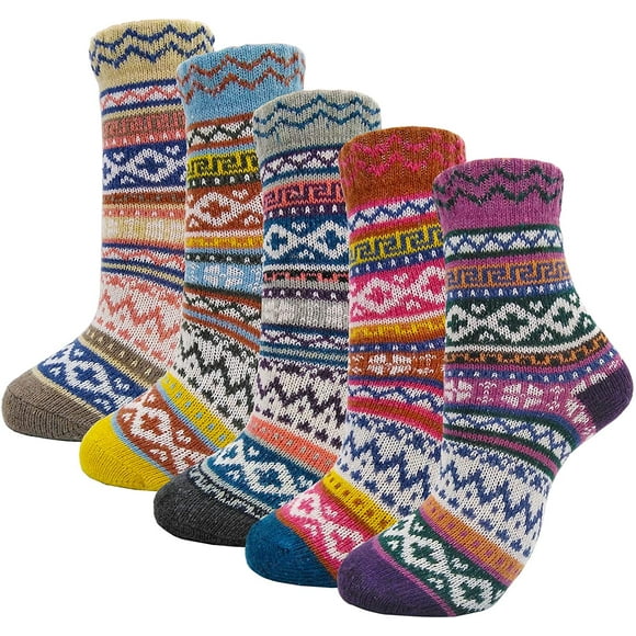 Socks for Women Wool Socks Winter Warm Thermal Cute Colourful Pack Gifts for Women