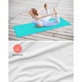 thumbnail image 4 of Turquoise Plaid Yoga Towel for Hot Yoga Non Slip, Geometric Leaf Diamond Morocco Abstract Yoga Mat Towel Absorbent Yoga Sweat Towels Microfiber Hot Yoga Blanket for Bikram Pilates 26"x74", 4 of 7