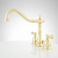 thumbnail image 5 of Victorian Gooseneck Lavatory Faucet - Metal Lever Handles - Brushed Nickel-LEAD FREE, 5 of 6