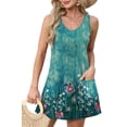 thumbnail image 2 of Qaspx Summer Dresses for Women Beach Sundresses Sleeveless Swimsuit Coverup Dress with Pockets, 2 of 6