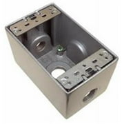 Morris Products 36110 Weatherproof Boxes - One Gang Deep 24 Cubic Inch Capacity - 3 Outlet Holes 1 In. Gray