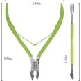 thumbnail image 2 of TEMOGU-Professional Cuticle Trimmer with Cuticle Pusher Nail Cuticle Remover Nipper Silver Stainless Steel Sharp Blades Manicure Tools with Double Spring Nail Care Pedicure Nail Tools Home Spa (Green, 2 of 4