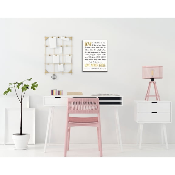 Gango Home Decor Contemporary Love is Patient; One 12x16in Hand-Stretched Canvas