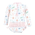 thumbnail image 2 of Hudson Baby Girls Rashguard Baby Swimsuit, Pastel Sea, 18-24 Months, 2 of 2
