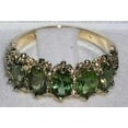 thumbnail image 4 of LBG British Made 14k Yellow Gold Natural Green Tourmaline Womens Eternity Ring - 33 size options - Size 7.75, 4 of 6