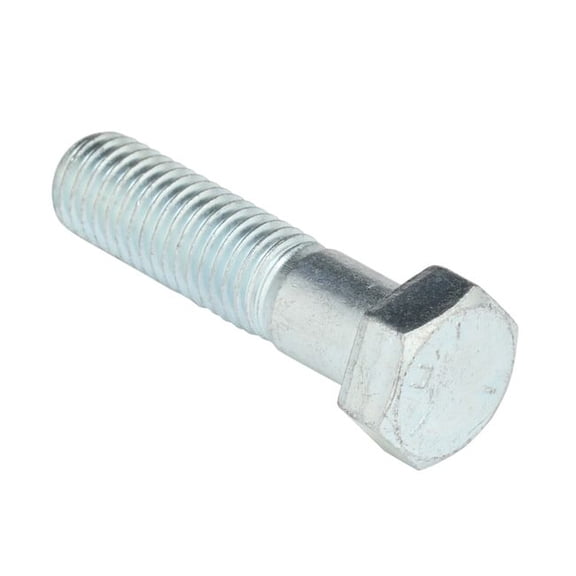 Grade 5, 5/8"-11 Hex Head Cap Screw, Zinc Plated Steel, 2-1/2 in L, 5 PK