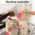 thumbnail image 5 of Pioneer Flower Floral Print Pattern Bathroom Rugs Mat, Non Slip Microfiber Bathroom Rug with Rubber Backing, Soft Mats for Bathroom Floor Tub Shower, 20"x32", 5 of 5