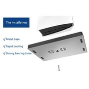 Vertical Stand with Headset Holder and Cooling Fan Base for PS5 Console & Playstation 5 Accessories, 1 Headphone Stand, 2 Controller Chargers, 15 Game Disc Slots and 1 Media Remote Organizer