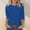 🔥 Blue, variant on Sentmoon Women Tshirts Top Women's Fashion T-shirt 3 4 Sleeves Blouse Crew Neck Casual Casual for Lounge & Sleep Red L