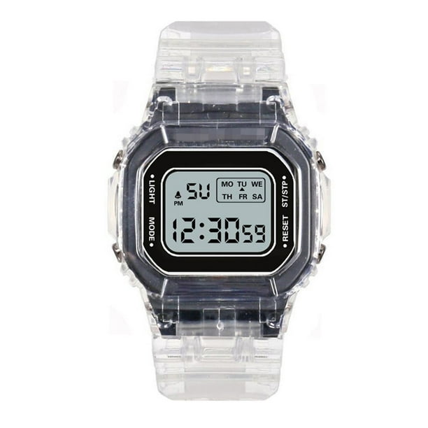Reloj digital multifuncional para mujer / reloj deportivo resistente al agua para hombres y mujeres