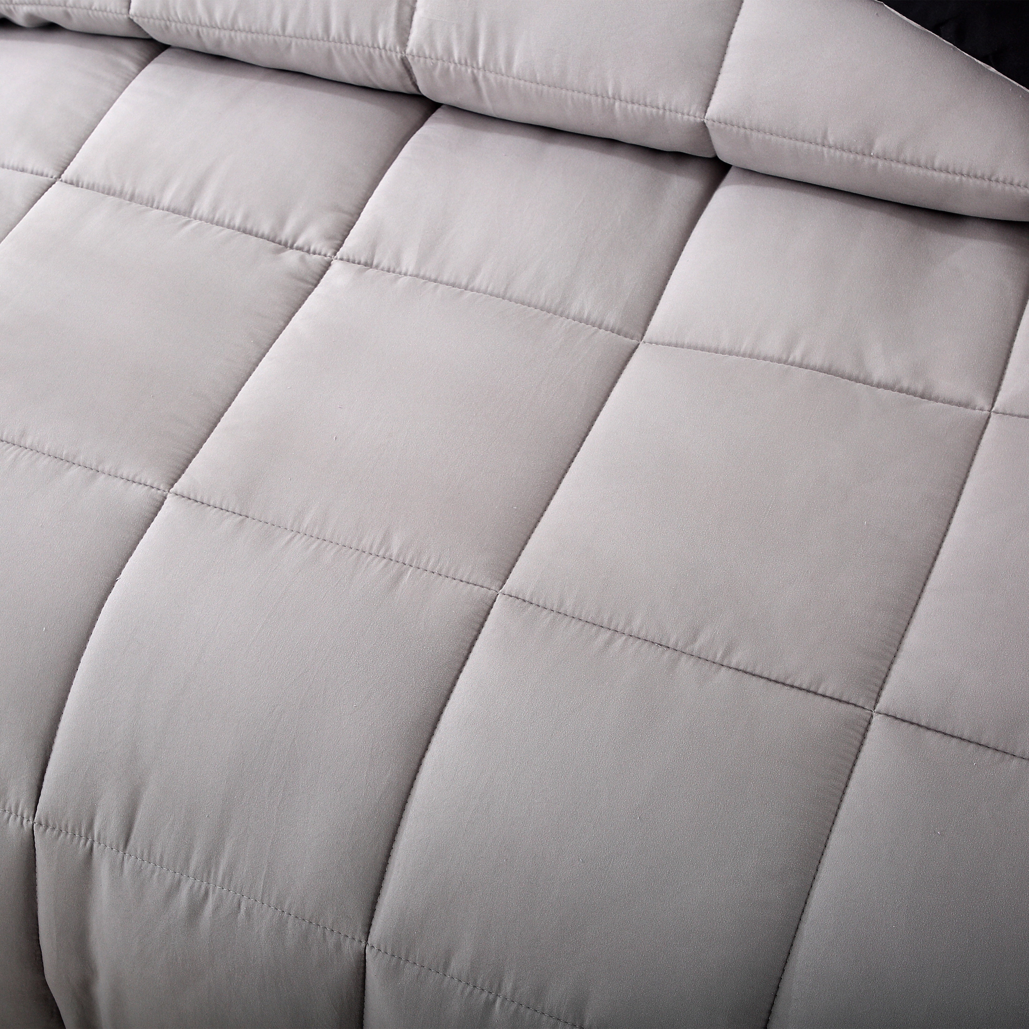 Black/Grey, King EVOLIVE Fashion Bedding Reversible Comforter