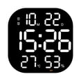 thumbnail image 1 of Reloj de pared digital moderno Sunnimix reloj digital de pared Calendario Pantalla de temperatura Control remoto Relojes LED Blanco, 1 of 8