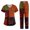 Ginger, variant on LNZGNM Halloween Womens Scrubs Set Short Sleeve V Neck Pocket Comfortable Lightweight Breathable Stretch with Fabric and Pockets Clinic Medical Duty,Deep Red(XL)