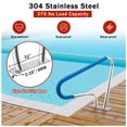 thumbnail image 5 of Pool Handrail,Pool Handle,304 Stainless Steel Rated 375LBS Load Capacity,In Ground Pool Handrail with Nylon Blue Grip Cover for Home Inground Swimming Pool Water Park,Quick Mount, 5 of 7