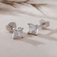 thumbnail image 4 of DewberryDiamonds 1 cttw Princess Cut IGI Certified Lab Grown Diamond Classic 4 Claw Solitaire Stud Earrings for Women & Men in 14K Solid Yellow Gold Push Back (Clarity: VS, Color: EF, 1.00 cttw), 4 of 9