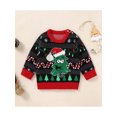 thumbnail image 2 of Seyurigaoka Christmas Baby Sweater Long Sleeve Crew Neck Christmas Pattern Jacquard Sweater, 2 of 9