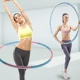 thumbnail image 3 of Weighted Hula for Adults Hoop Heavy Adjustable Healthy Workout Weighted Loss Hoola for Women Exercise Fitness Gymnastics Equipment for Home 8 Section Detachable, 3 of 5