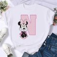 thumbnail image 1 of Camiseta de dibujos animados de Disney para mujer, blusa blanca de manga corta con letras sueltas de los años 90, Kawaii, Mickey Mouse y Minnie, 1 of 4