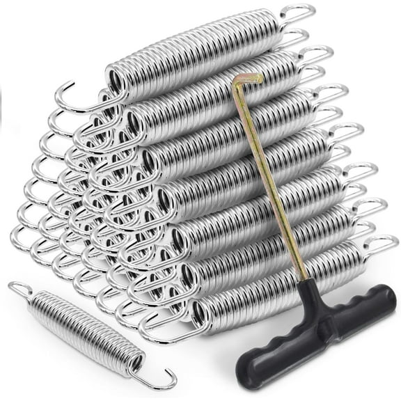 72 Piece Trampoline Springs Replacement - 5.5 Inch Heavy Duty Stainless Steel Springs with T-Hook and Pulling Tool Accessories