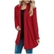 thumbnail image 2 of Cárdigan de moda para mujer, liso, suelto, de manga larga, blusa, cárdigan, abrigo de poliéster para mujer, 2 of 8