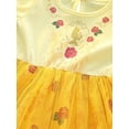 thumbnail image 2 of WIBACKER Toddler Birthday Princess Rose Print Dress Little Girls Cotton Christmas Party Dress Up Kids Tulle Dresses, 2 of 10