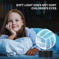 thumbnail image 6 of Volleyball 3D Night Light Touch Control - 7 Colors Auto Gradient Night Light, Acrylic and ABS Base Optical Illusion Nightlight, Suitable for Decorating Room, Children's Holiday Gifts, 6 of 7