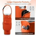 thumbnail image 5 of CozyNestFinds Carrier Bag with Phone&Flap Pockets for Stanley 40/30oz Tumbler with Handle, Insulated Neoprene Cup Holder Carrier Bag w/Shoulder & Handheld Strap Fits Stanley Cup Accessories, 5 of 17