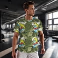 thumbnail image 3 of Wukai Surfing Dinosaur Print Men's Short-Sleeved Mesh T-Shirt,Quick-Dry Short Sleeve Workout T-Shirt-Medium, 3 of 8